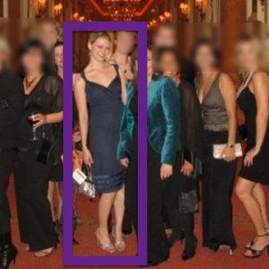 Navy Blue Beaded Cocktail Dress